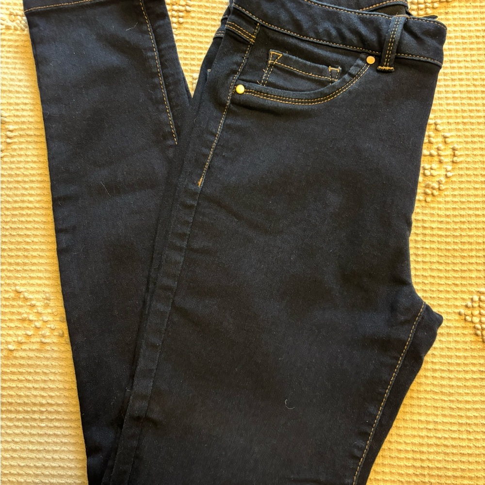 d. jeans Dark Blue Denim with Contrast Stitching